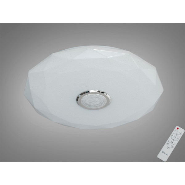 Смарт LED люстра біла 80 Вт RGB з Bluetooth Diasha DB-8303/500RGB+MP3