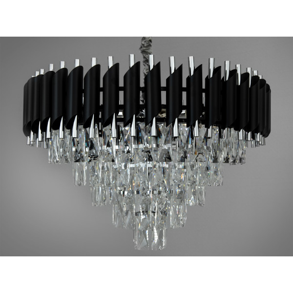 Люстра підвісна Diasha чорний хром 8xE14 Diasha N9001-600BK+CH