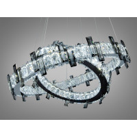 Підвісна люстра LED три кільця золото 125 Вт Diasha 7967/600+400CH