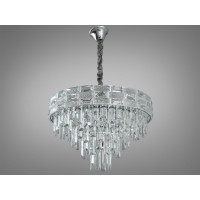 Шляхетна новинка, кругла кришталева люстра на 11 ламп, хром Diasha 9085-530CH