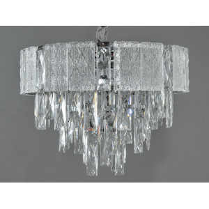 Люстра підвісна Diasha 327-400CH хром кришталева 5 ламп 40 см Diasha 327-400CH