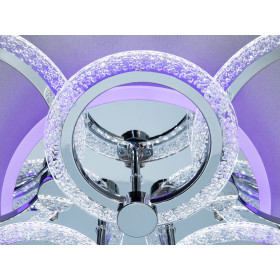 Стельова люстра Diasha хром 6 кілець 90 Вт ПДУ Diasha A8180/3+3HRLED3colordimmer