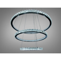 Підвісна LED люстра кільця біла 220 Вт 38-40 м² Diasha 66081/800+600+400CH