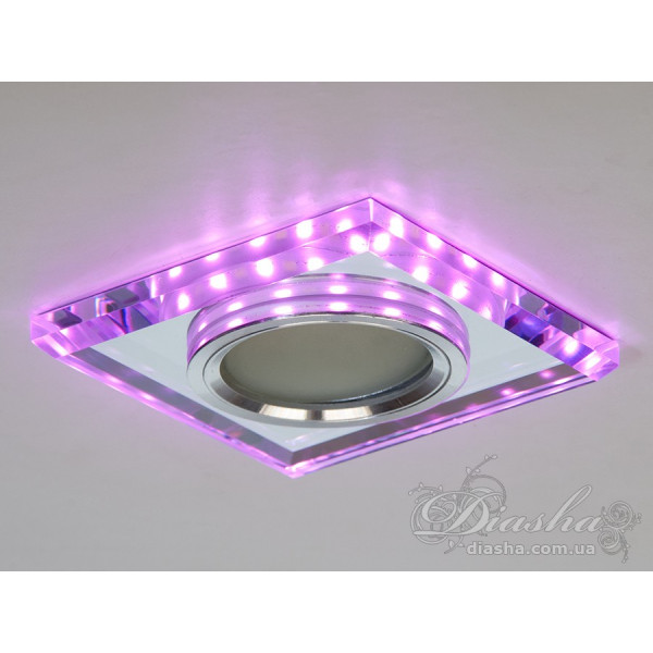 Точковий світильник з вбудованою світлодіодним підсвічуванням Diasha 6017WH+PK Точковий світильник з вбудованою світлодіодним підсвічуванням Diasha 6017WH+PK