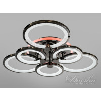 Стельова люстра з диммером і LED підсвічуванням, колір чорний хром, 110W Diasha D8022/3+3BHRLED3colordimmer