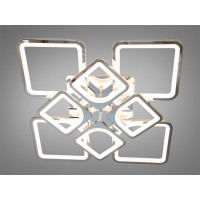 Стильна світлодіодна люстра з пультом, 135Вт, хром Diasha H8060/4+4HR