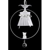 Люстра подвесная декоративная с абажуром Splendid-Ray 253687 (WT+SL) 