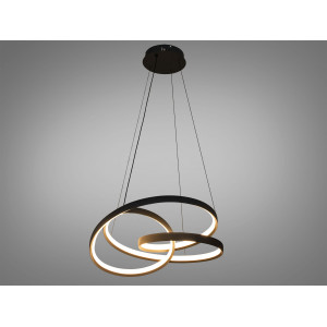 Інноваційна підвісна світлодіодна люстра в зал, 90W, біла Diasha 7517/530BK