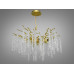 Декоративна підвісна кришталева люстра "Гліцинія", 8 ламп, золото  Diasha 609-600GD