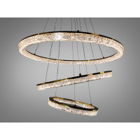 Підвісна LED люстра кільця біла 220 Вт 38-40 м² Diasha 1712/800+600+400G
