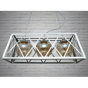 Гармонійна підвісна люстра в стилі Loft, 3 лампи, хром Diasha 8932-3HR