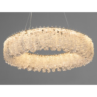 Підвісна люстра 505-600+400CH хром кришталева світлодіодна 60Вт Diasha 505-500CH