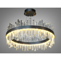 Хрустальная люстра в зал 135 Вт, чорная Diasha 836/600PB