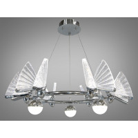 Світлодіодна люстра підвіс для спальні "Метелики", 50W, хром Diasha YY8022-6HR Світлодіодна люстра підвіс для спальні "Метелики", 50W, хром Diasha YY8022-6HR