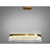 Підвісна світлодіодна люстра овальної форми, 75 Вт, бронза Diasha 7002/800x300BR Підвісна світлодіодна люстра овальної форми, 75 Вт, бронза Diasha 7002/800x300BR