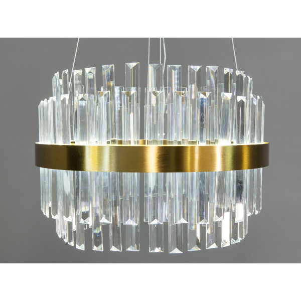 Неповторна підвісна кришталева лед люстра в кухню, 80Вт, бронза Diasha 840/400BR