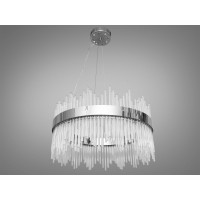 Підвісна кришталева світлодіодна люстра на кухню, 30 Вт, срібна Diasha Q802/600CH