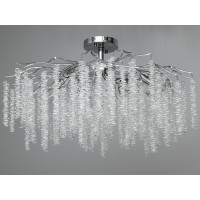 Стельова, стильна, дизайнерська кришталева люстра "Гліцинія" на 9 ламп, хром Diasha A605-800CH