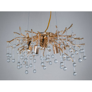 Люстра Diasha Серія Гліцинія хром кришталева 6 ламп Diasha 607-450GD