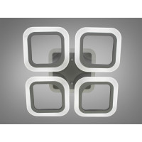 Стельова LED люстра з пультом, димером і кольоровою підсвіткою, 50W Diasha AS8060/4GRLED3colordimmer