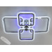 Стельова світлодіодна люстра з пультом, димером, 50W, хром Diasha A8208/4HRLED3colordimmer