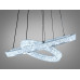 Підвісна люстра LED три кільця золото 125 Вт Diasha 1712/500+300BK