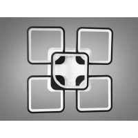 Светодиодная люстра Diasha 8060/4+1BK LED 3color dimmer