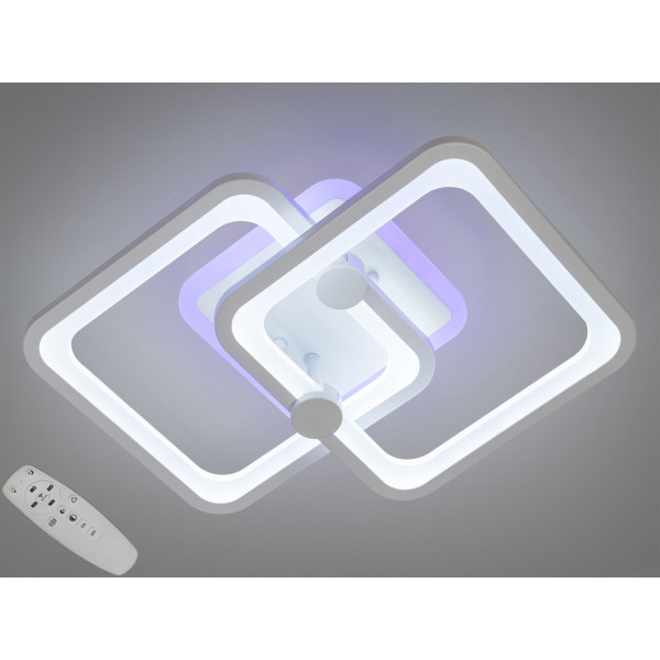 Світлодіодна люстра з смарт світильник з пультом, димером, 55W, чорна Diasha 8208/2WHLED3colordimmer