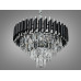 Підвісна кришталева люстра чорний + хром 6xE14 Diasha N9001-500BK+CH