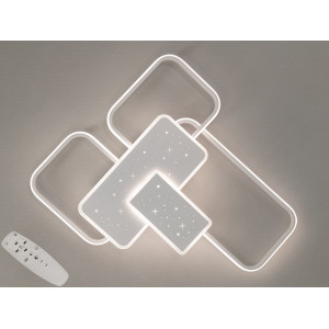 Стельова світлодіодна люстра кільця з пультом, 35Вт, білий+чорний Diasha 2449WHdimmer