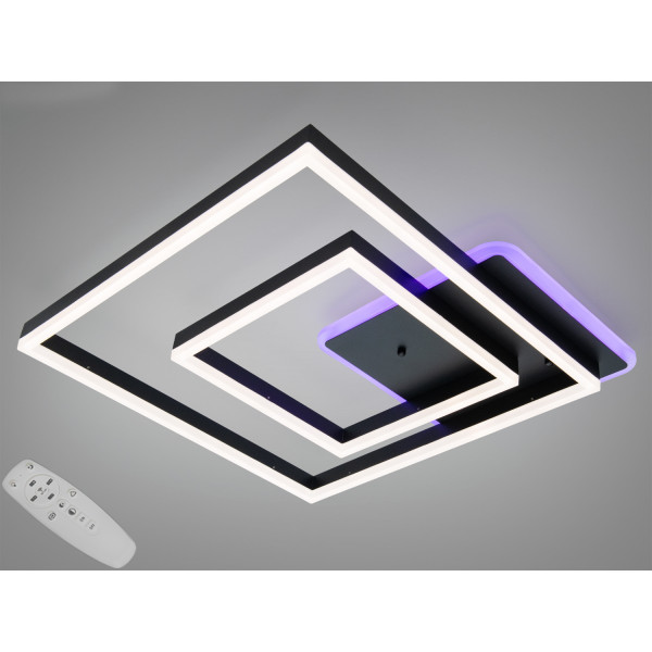Стельова світлодіодна люстра з димером 75W Diasha 2550BKLED3colordimmer