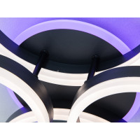 Люстра Diasha Rings чорна LED 4 кільця димер Diasha 2542BKLED3colordimmer