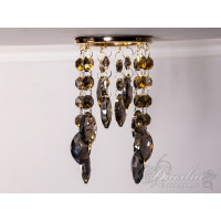 Точковий світильник із кришталевими підвісками Diasha 6019AGD-SM