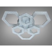 Стельова LED люстра біла 75W 6 модулів з пультом Diasha 6653/3+3WH