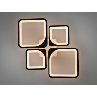 LED люстра смарт Серія 8060 чорна 60 Вт з пультом Diasha 8060/2+2BK