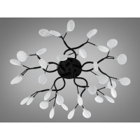 Контрастна люстра під стелю в спальню "Світлячок", 35 ламп, чорна Diasha X890-35ABK