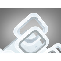 Стельова LED люстра на пульту з димером, 120W, біла Diasha HAS8060/4+4WH