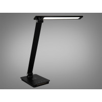 Сенсорна лед настільна нічна лампа з usb зарядкою, димером, таймером Diasha A5502PBKwirelesscharge