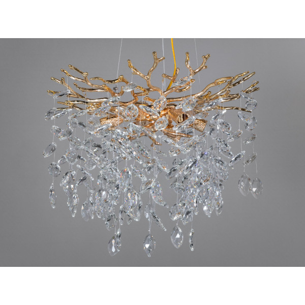 Граційна підвісна кришталева люстра, 6 ламп, хром Diasha 608-460G