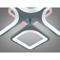 Стельова LED люстра 8060 сіра 100Вт димер RGB Diasha 8060/2+2GRLED3colordimmer
