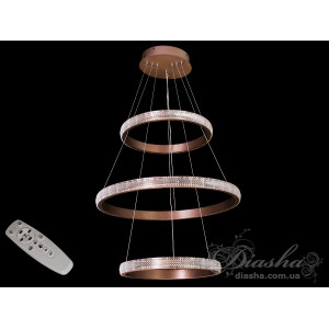 Светильники люстры светодиодные кольца Diasha 6012/400-600-400CF 