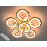 Золота світлодіодна люстра з регулюванням яскравості, пультом, 90W Diasha 8135/5+1GLED3colordimmer