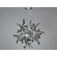 Люстра в сучасному стилі Loft для дому, кафе, колір хром, на 12 ламп Diasha 1110-8HR