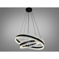 Люстра LED підвісна чорна 140Вт пульт до 25м² Diasha D8751-600+400BK