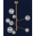 Люстра молекула светодиодная в стиле лофт Levistella 761LLP01-8 BRZ+CL