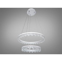 LED люстра 2 кільця 82 Вт біла 14 м² Diasha MD78201/600+400WH