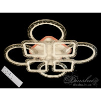 Люстра LED потолочная с пультом и подсветкой Diasha QX2521/4+4 WH LED 3color dimmer 