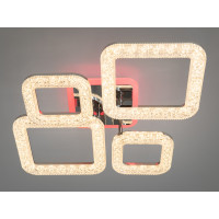 Стельова світлодіодна люстра з пультом, підсвіткою, 70W, хром Diasha 2205/2+2HRLED3colordimmer