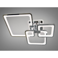 Стельова світлодіодна люстра з пультом, димером, підсвіткою, 70W, хром Diasha 8208/3HRLED3colordimmer