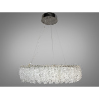 Підвісна люстра 505-600+400CH хром кришталева світлодіодна 60Вт Diasha 505-500CH